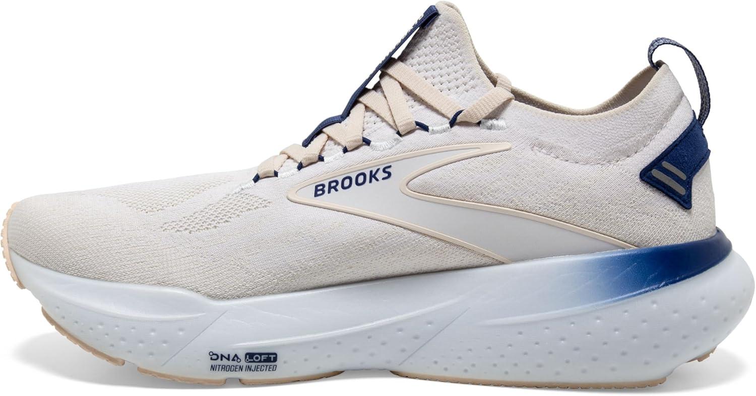 imageBrooks Mens Glycerin Stealthfit 21 Neutral Running ShoeWhiteMarshmallowBlue