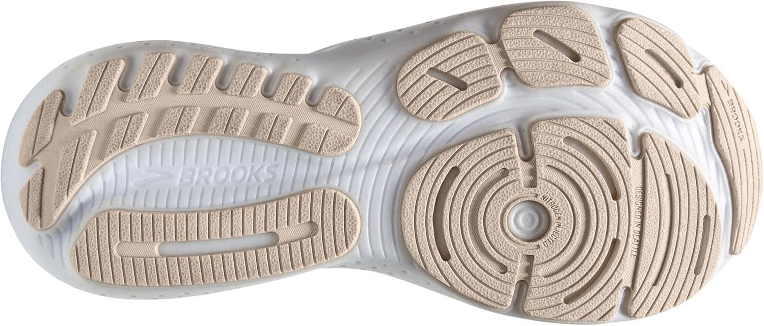 imageBrooks Mens Glycerin Stealthfit 21 Neutral Running ShoeWhiteMarshmallowBlue