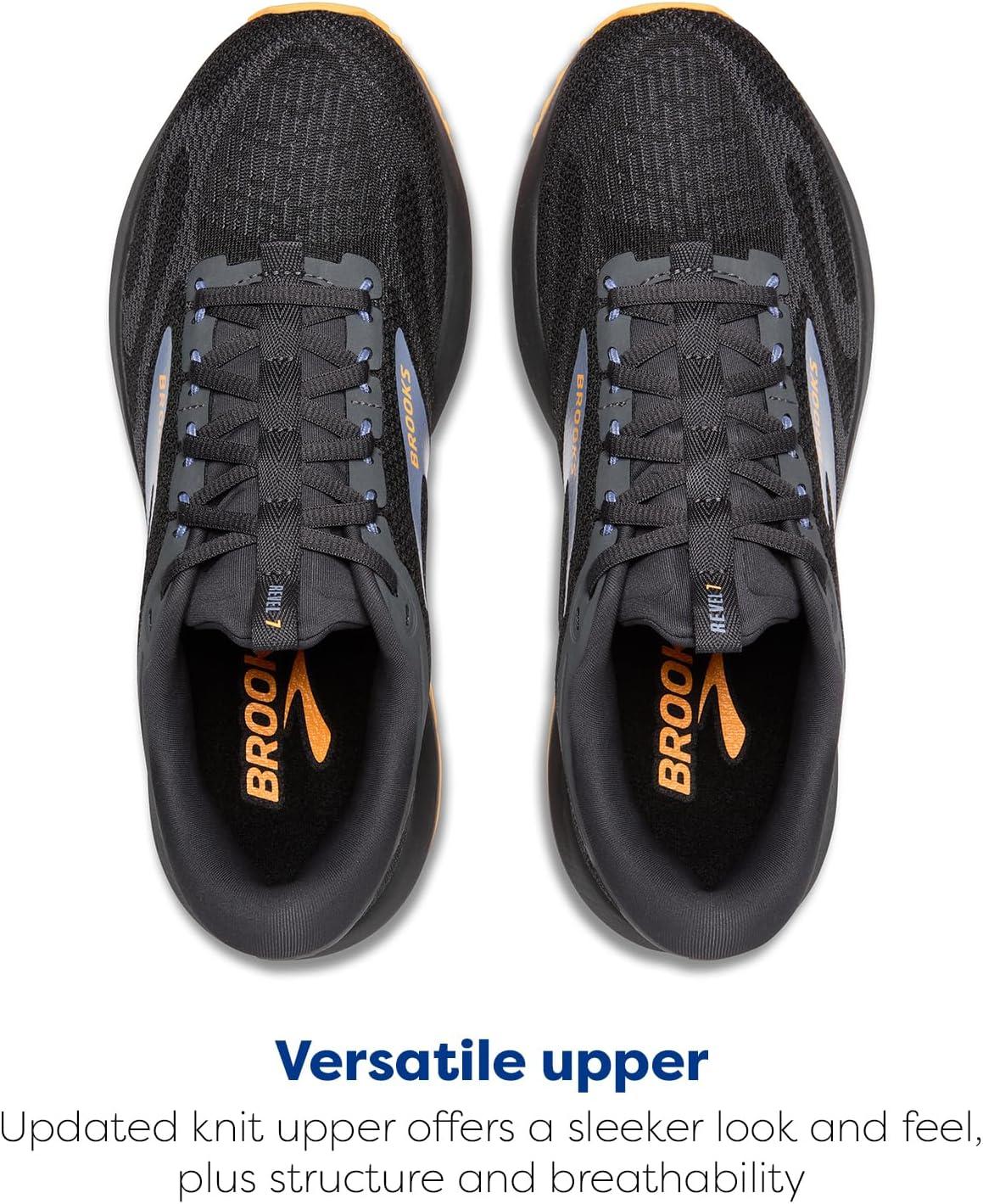 imageBrooks Mens Revel 7 Neutral Running ShoeBlackCountry BlueOrange