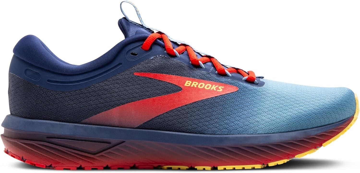 imageBrooks Mens Revel 7 Neutral Running ShoeBlueprintRedAspen Gold
