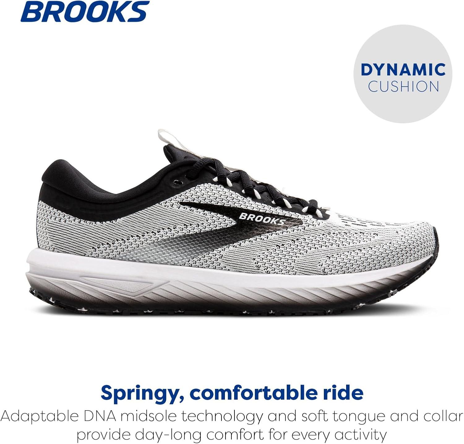 imageBrooks Mens Revel 7 Neutral Running ShoeWhiteBlack