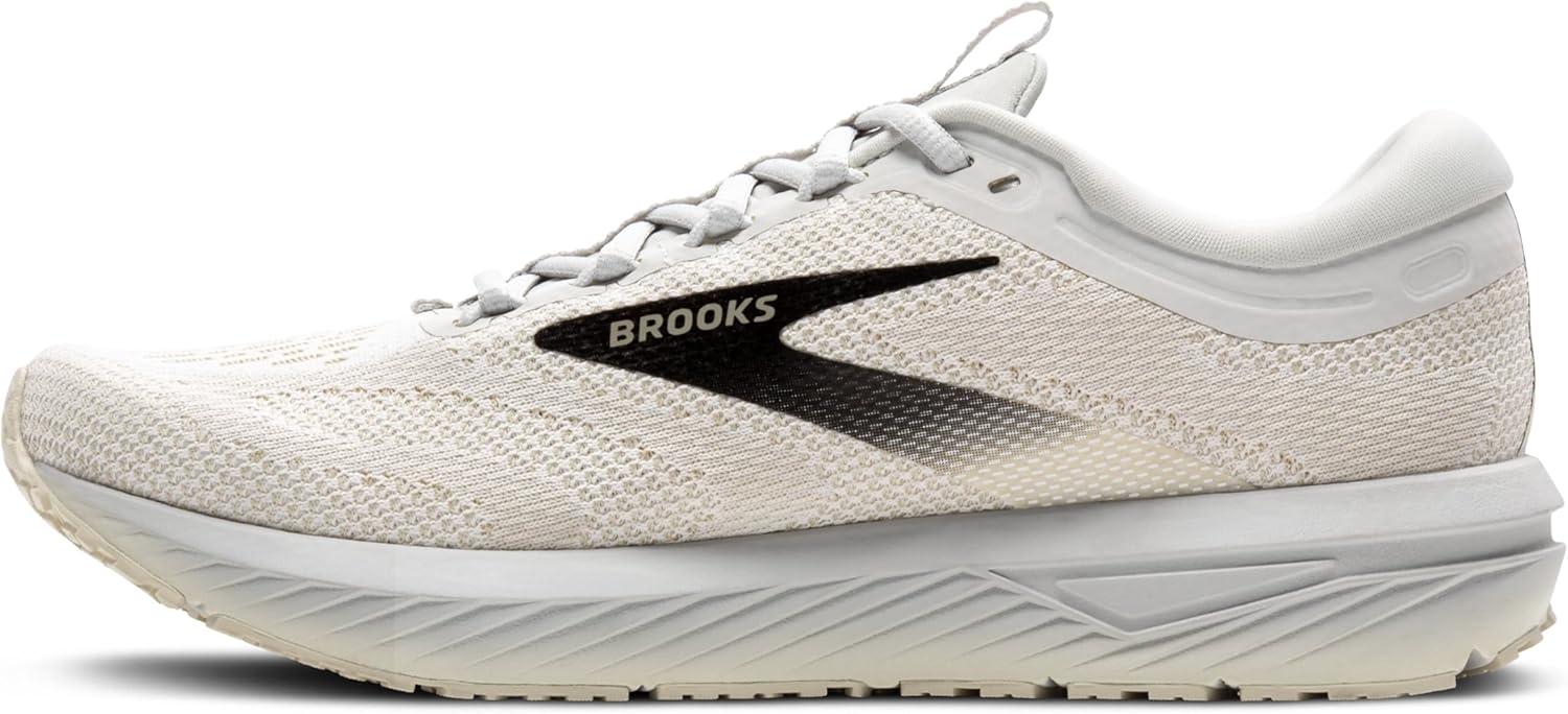 imageBrooks Mens Revel 7 Neutral Running ShoeWhitePelicanBlack