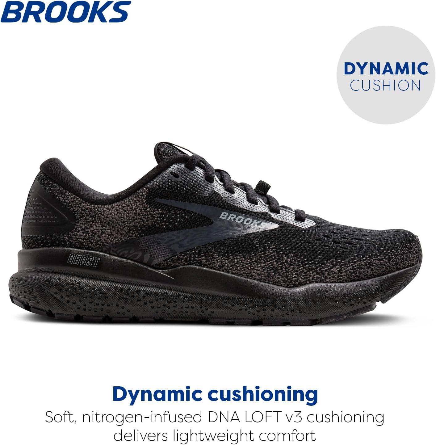 imageBrooks Womens Ghost 16 GTX Waterproof Neutral Running ShoeBlackBlackEbony