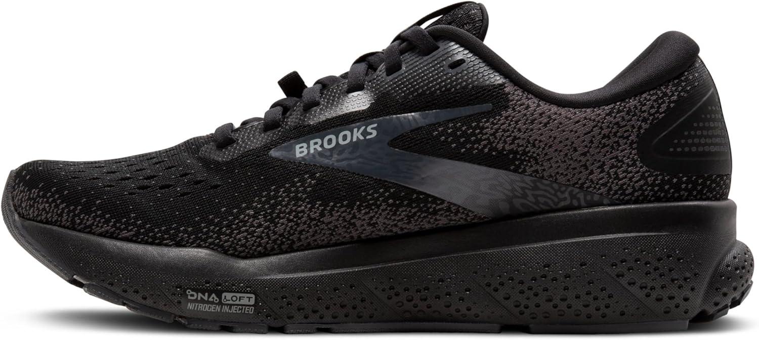 imageBrooks Womens Ghost 16 GTX Waterproof Neutral Running ShoeBlackBlackEbony