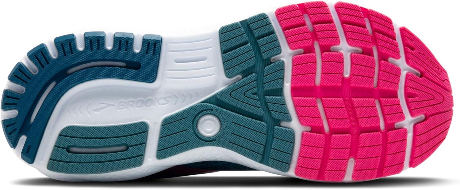 imageBrooks Womens Ghost 16 GTX Waterproof Neutral Running ShoeMoroccan BluePinkYellow