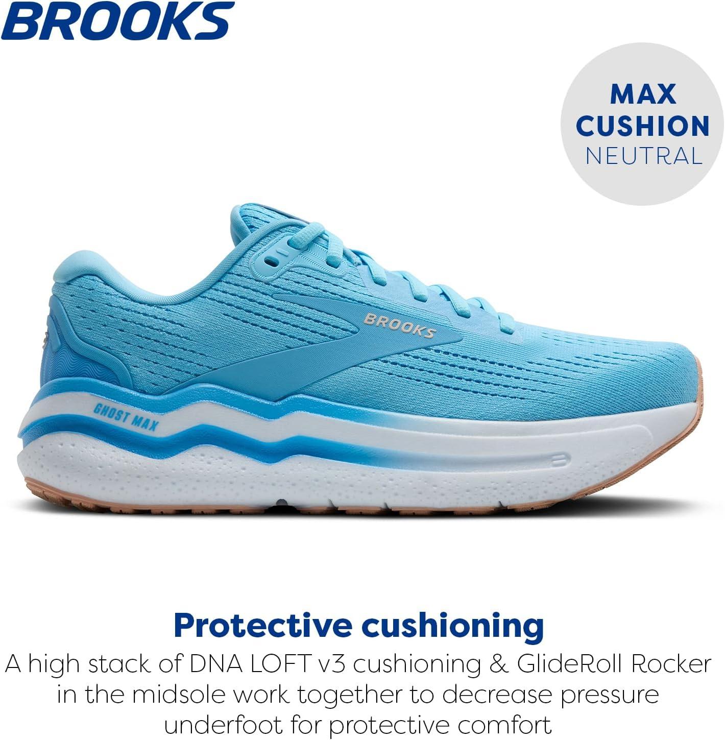imageBrooks Womens Ghost Max 2 Neutral Running ampamp Walking ShoeBaltic SeaBonnie BluePeach