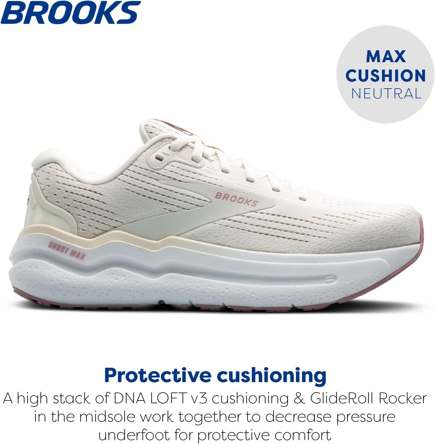 imageBrooks Womens Ghost Max 2 Neutral Running ampamp Walking ShoeCoconut MilkGrayZephyr