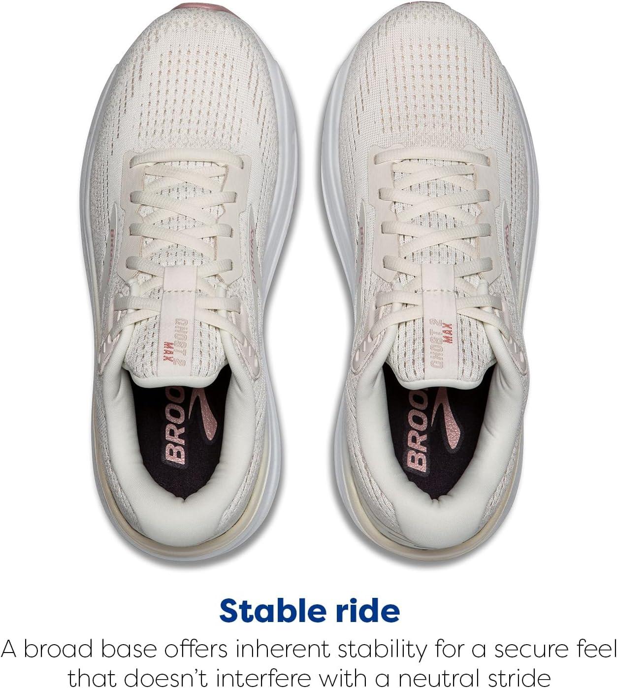 imageBrooks Womens Ghost Max 2 Neutral Running ampamp Walking ShoeCoconut MilkGrayZephyr