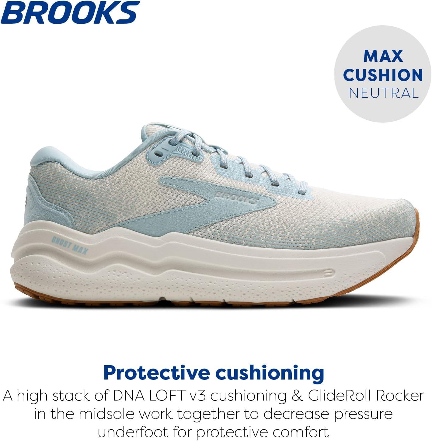 imageBrooks Womens Ghost Max 2 Neutral Running ampamp Walking ShoeCoconut MilkWinter Sky