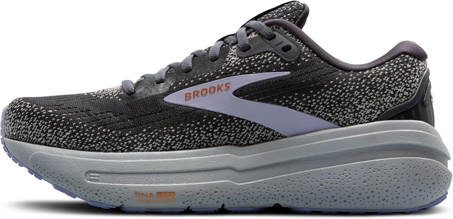imageBrooks Womens Ghost Max 2 Neutral Running ampamp Walking ShoeEbonySweet LavenderAlloy