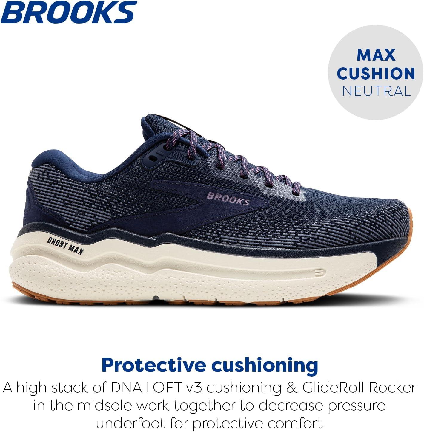 imageBrooks Womens Ghost Max 2 Neutral Running ampamp Walking ShoePeacoatOrchidCoconut Milk