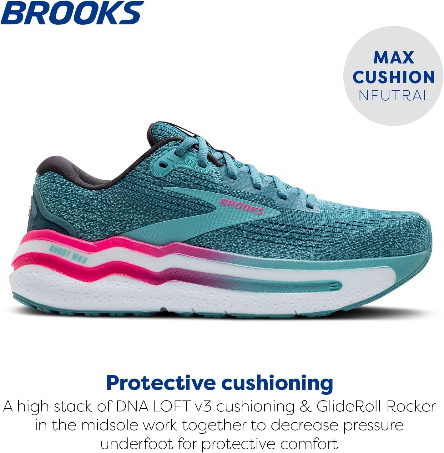 imageBrooks Womens Ghost Max 2 Neutral Running ampamp Walking ShoeStorm BlueKnockout PinkAqua
