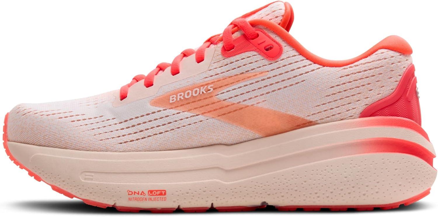 imageBrooks Womens Ghost Max 2 Neutral Running ampamp Walking ShoeWhitePeachCoral