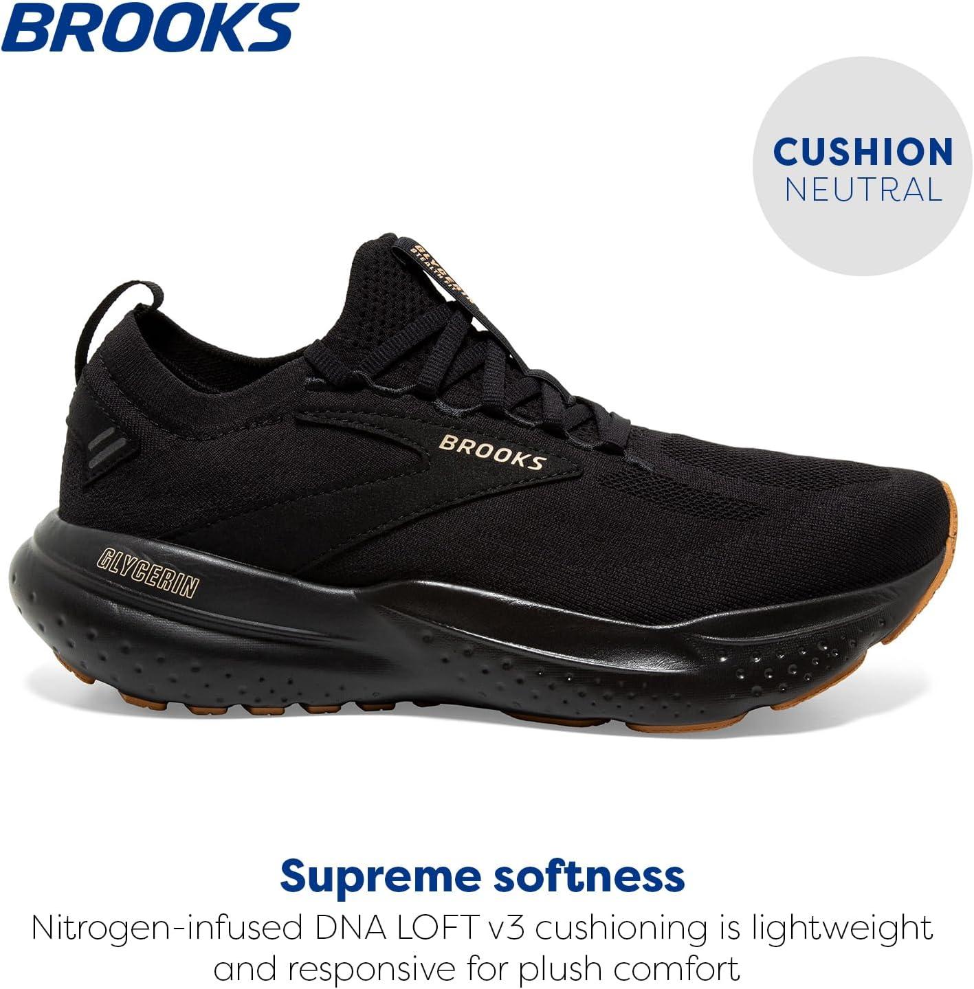imageBrooks Womens Glycerin Stealthfit 21 Neutral Running ShoeBlackCreamBiscuit