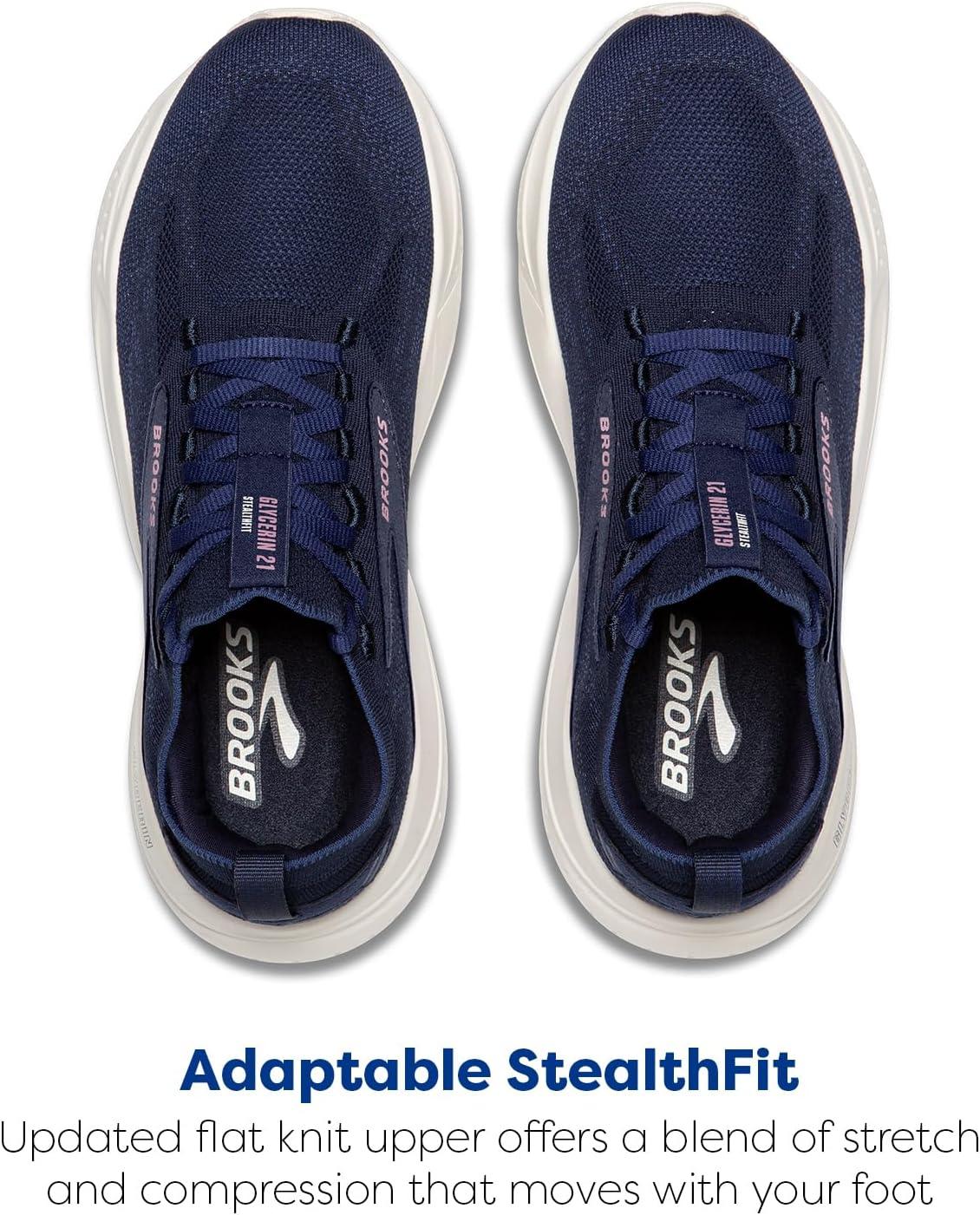 imageBrooks Womens Glycerin Stealthfit 21 Neutral Running ShoePeacoatOnyxOrchid