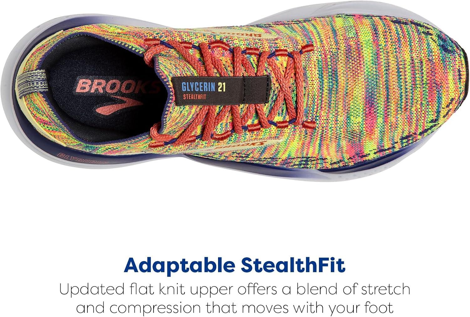 imageBrooks Womens Glycerin Stealthfit 21 Neutral Running ShoePersimmonCharlockSpectrum