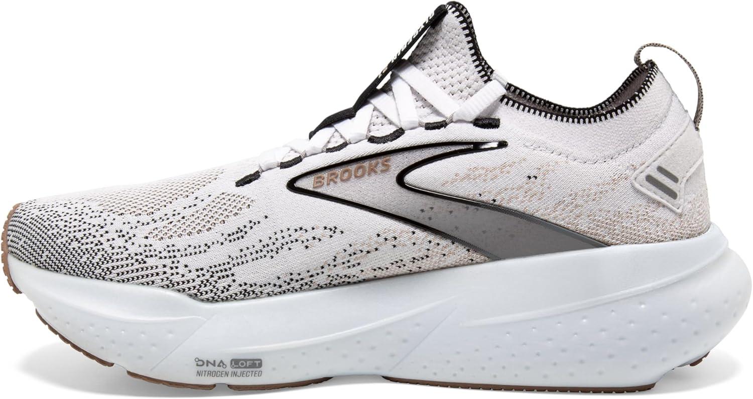 imageBrooks Womens Glycerin Stealthfit 21 Neutral Running ShoeWhiteGreyBlack