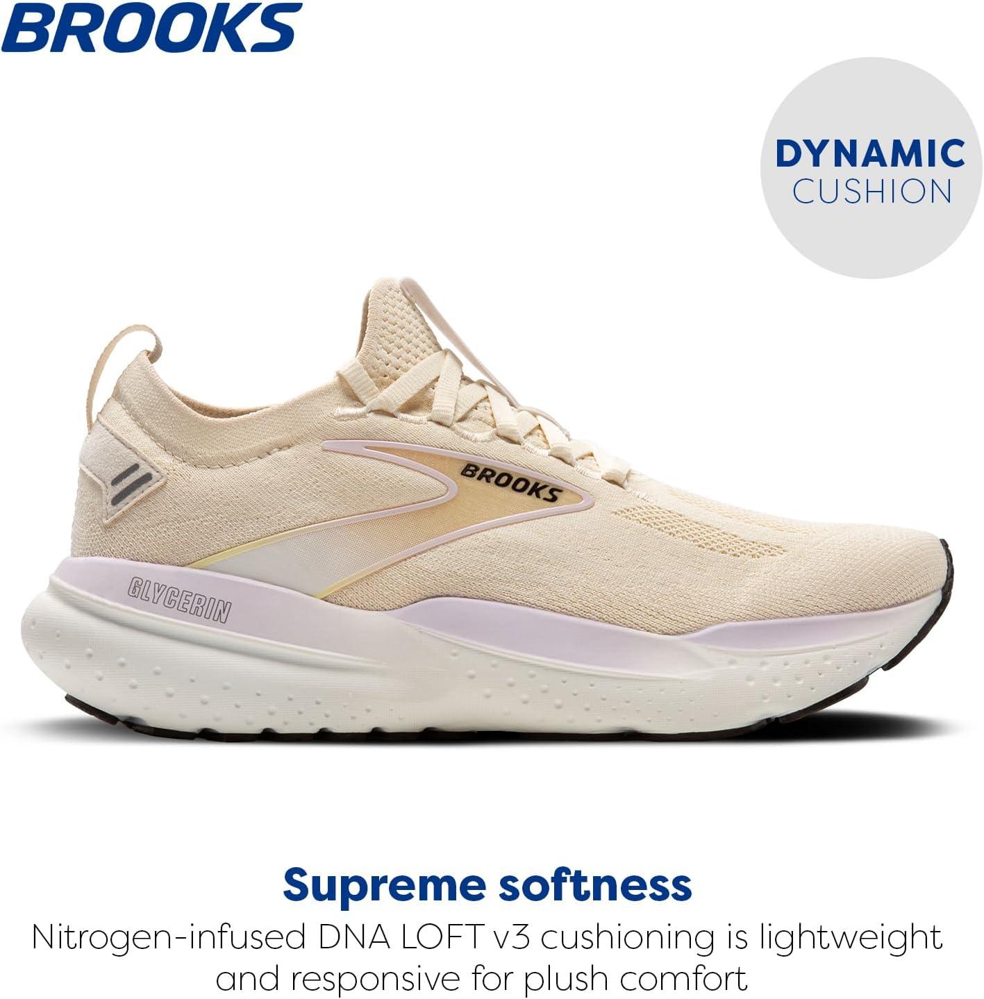 imageBrooks Womens Glycerin Stealthfit GTS 21 Supportive Running ShoeCoconutLavenderCream