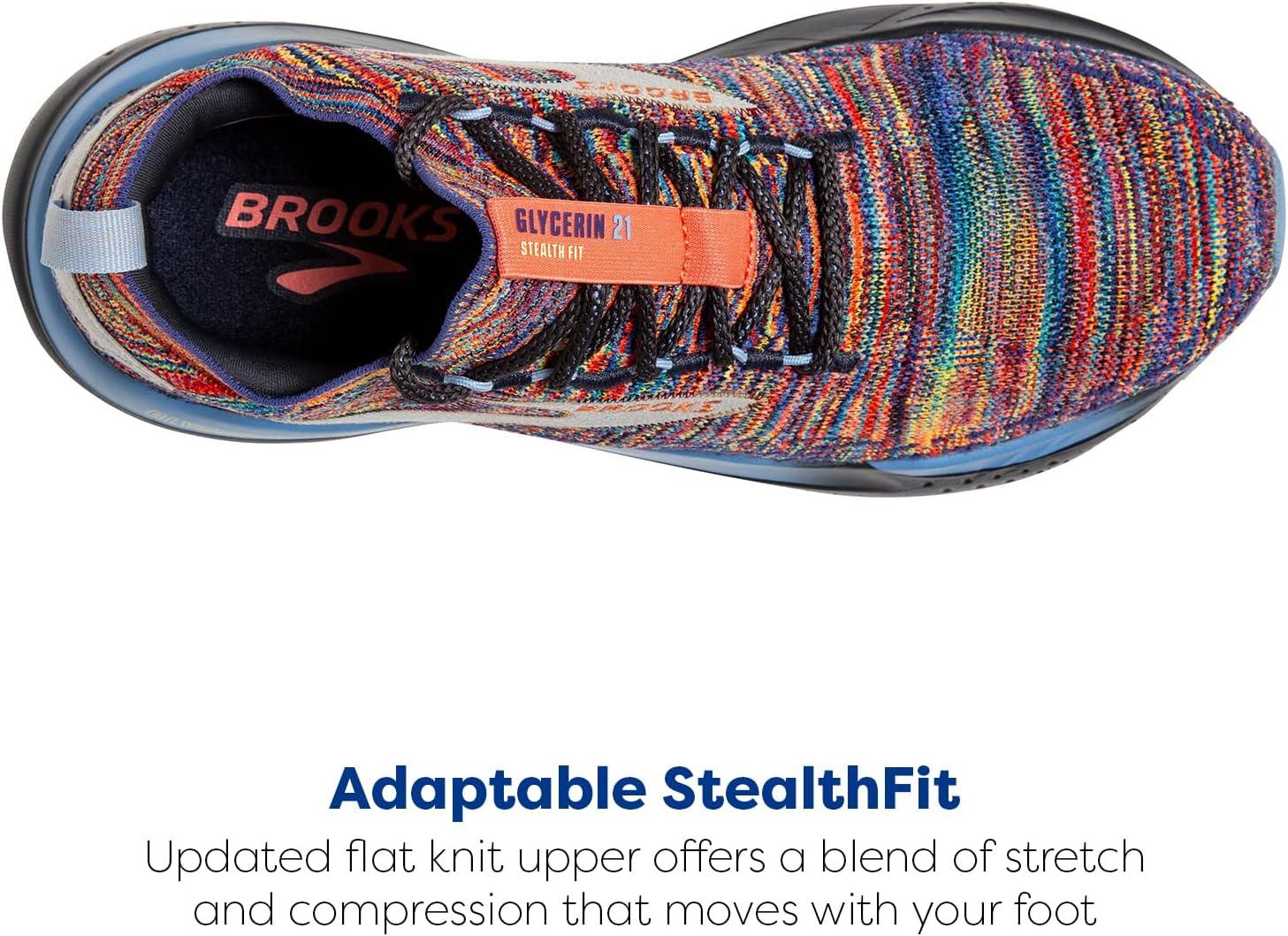 imageBrooks Womens Glycerin Stealthfit GTS 21 Supportive Running ShoeEbonyCharlockVista