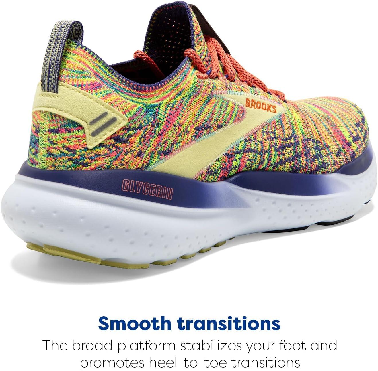 imageBrooks Womens Glycerin Stealthfit GTS 21 Supportive Running ShoePersimmonCharlockSpectrum