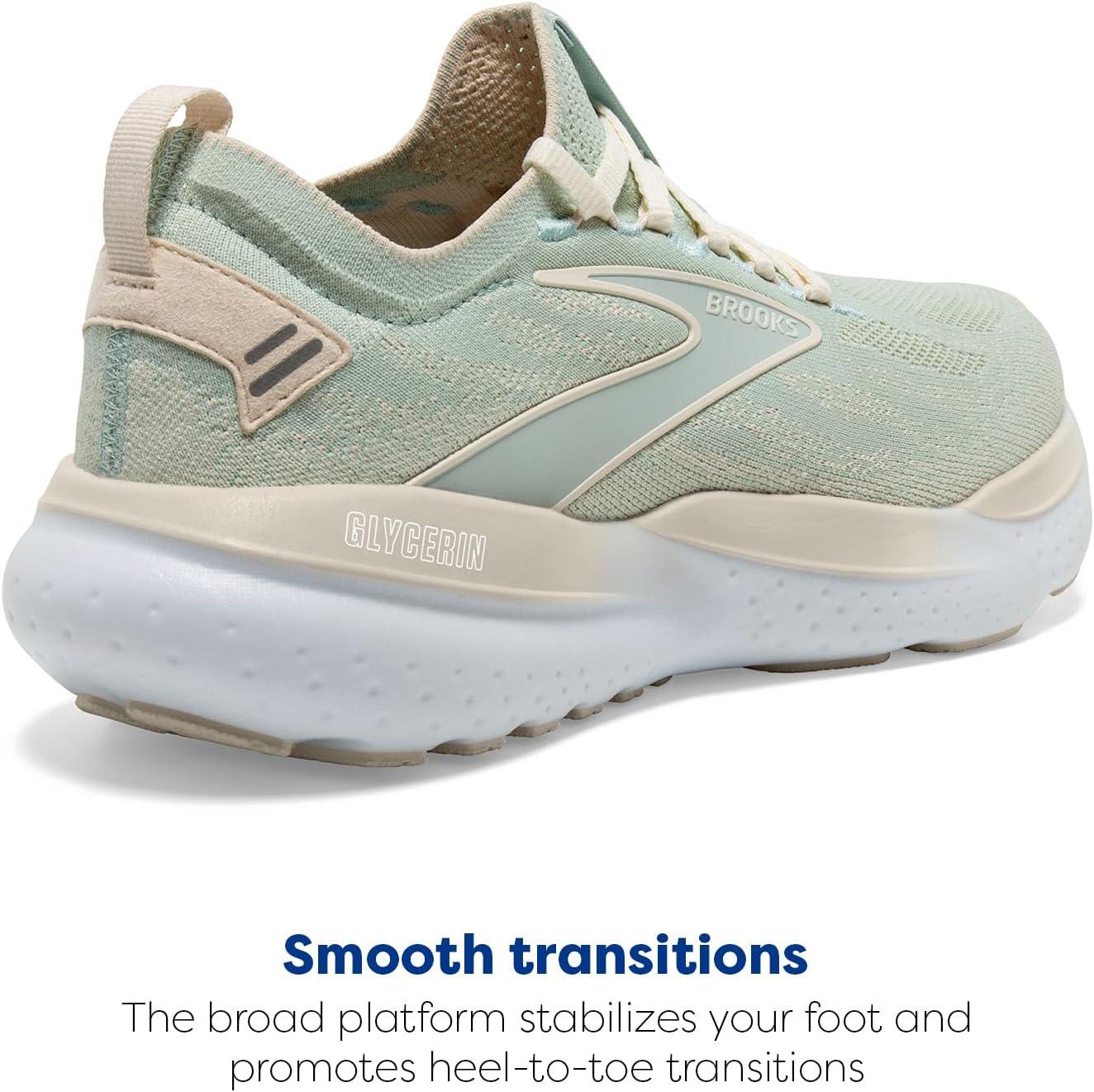 imageBrooks Womens Glycerin Stealthfit GTS 21 Supportive Running ShoeSurfMarshmallowCream