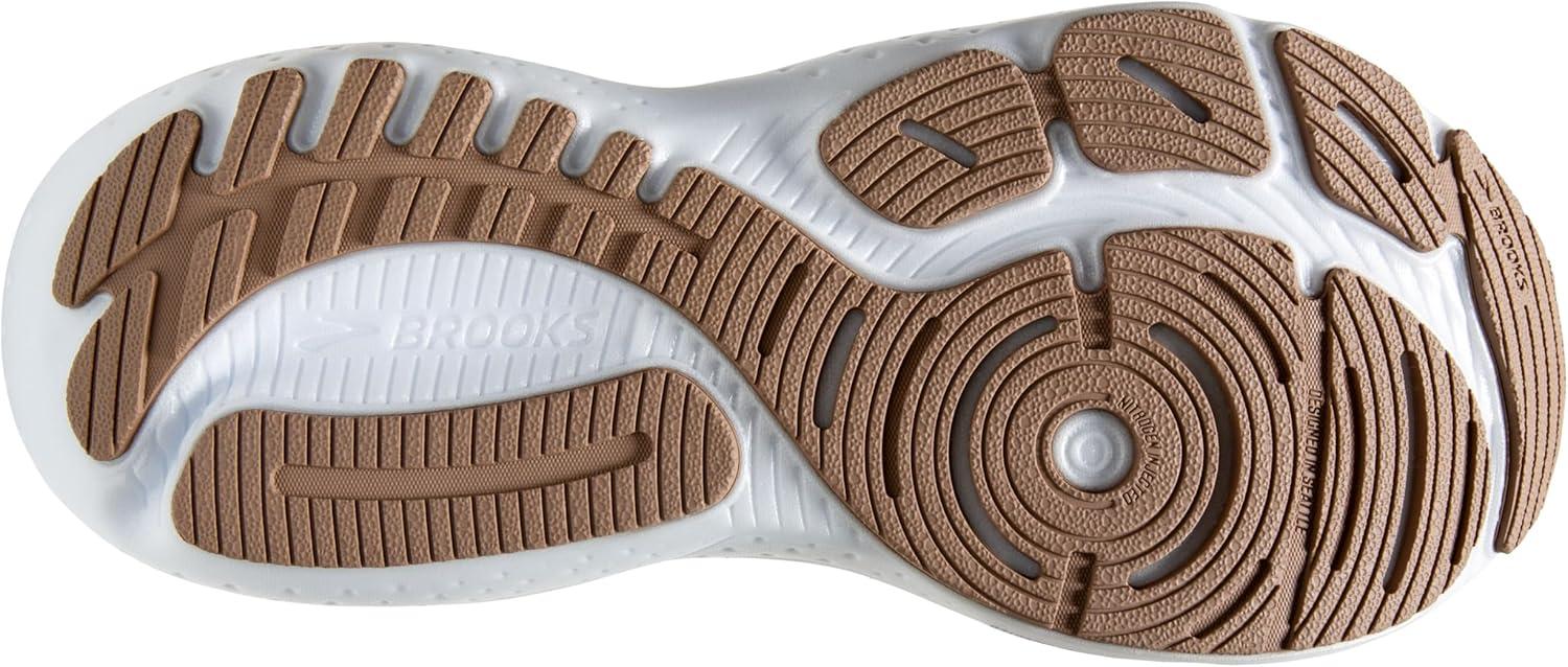 imageBrooks Womens Glycerin Stealthfit GTS 21 Supportive Running ShoeWhiteGreyBlack