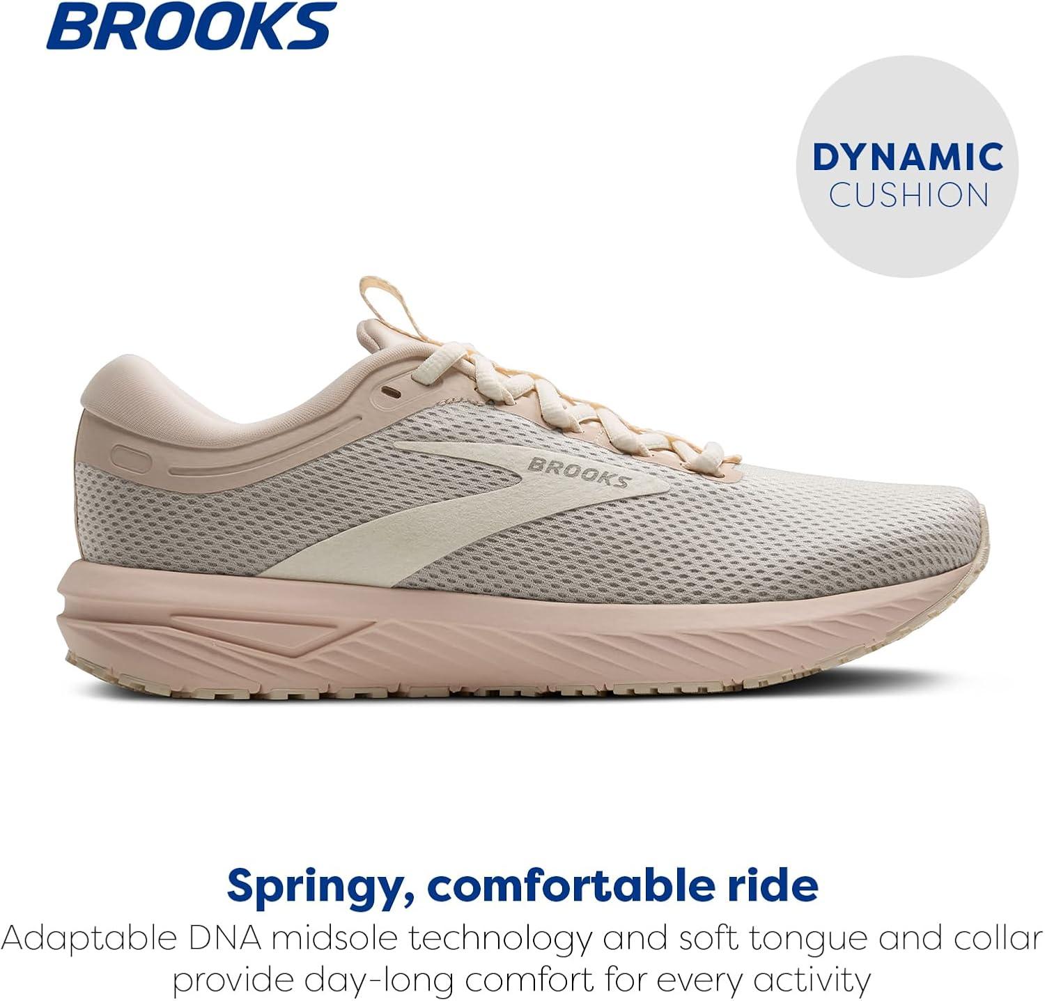 imageBrooks Womens Revel 7 Neutral Running ShoeAlmondCoconut MilkLondonfog