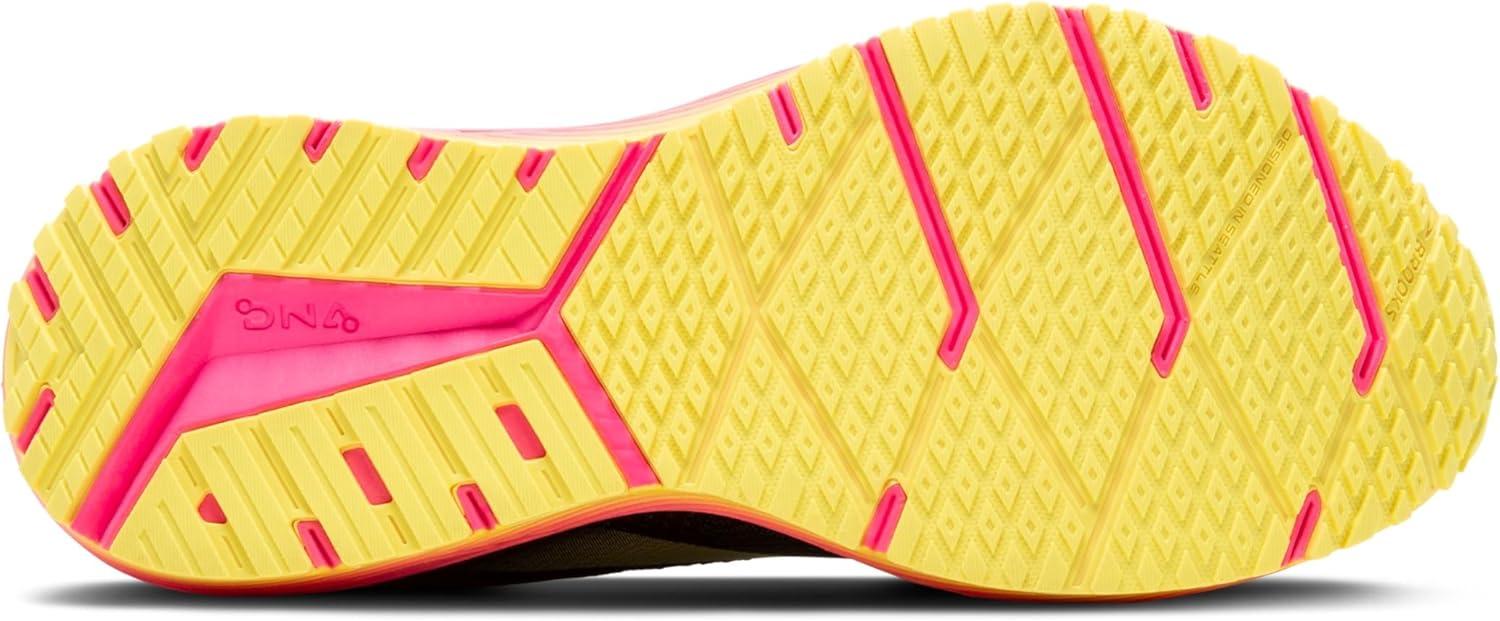 imageBrooks Womens Revel 7 Neutral Running ShoeBlackPinkLemon Tonic