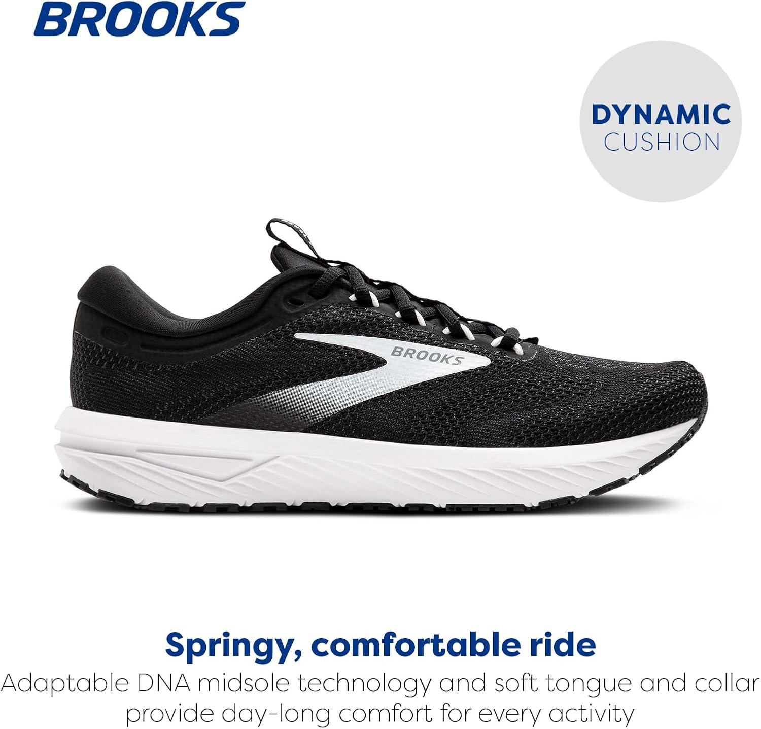 imageBrooks Womens Revel 7 Neutral Running ShoeBlackWhite