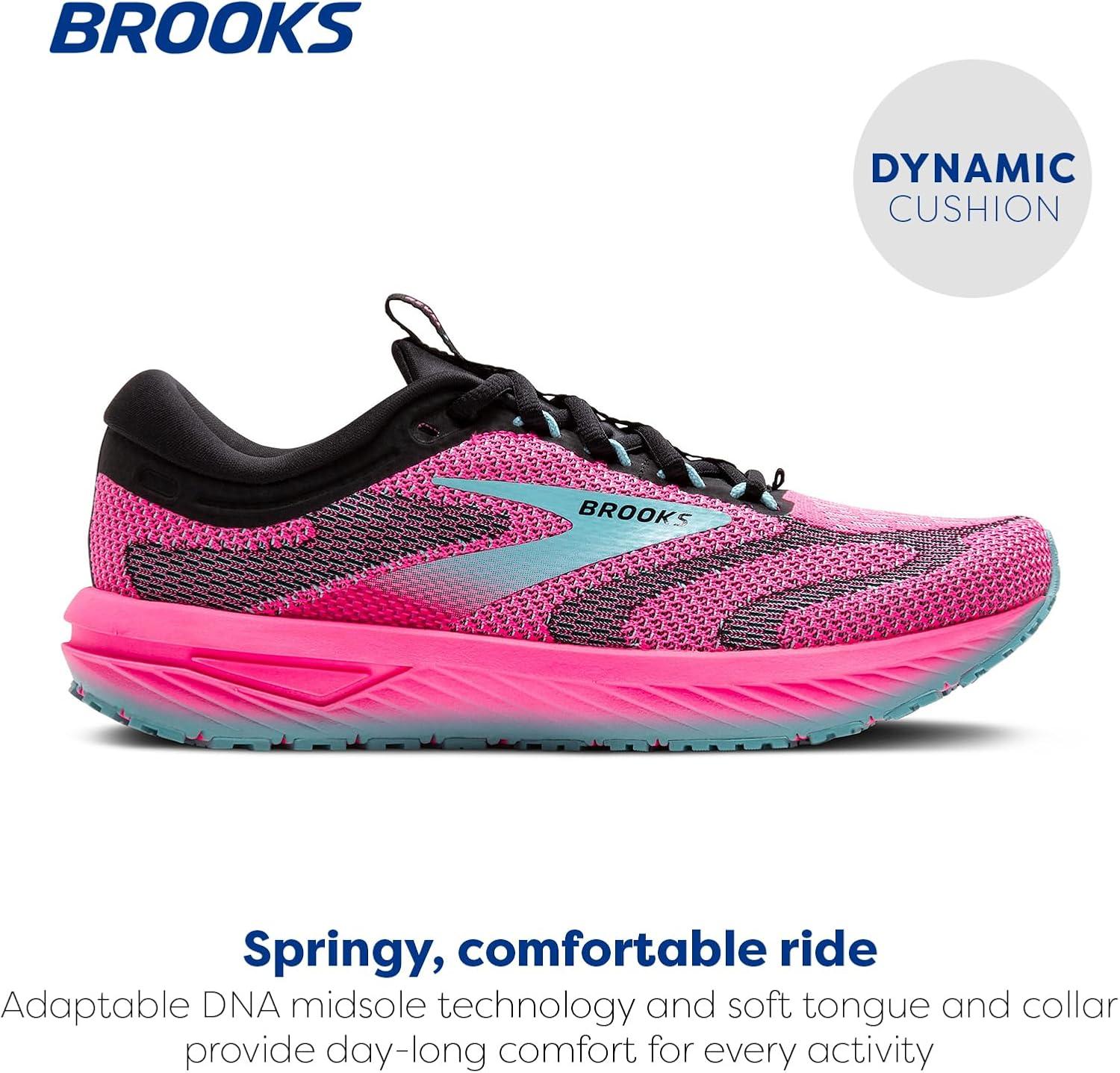 imageBrooks Womens Revel 7 Neutral Running ShoeKnockout PinkBlackAqua