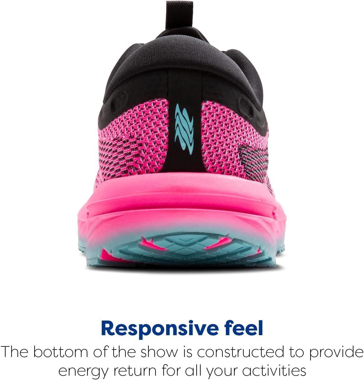 imageBrooks Womens Revel 7 Neutral Running ShoeKnockout PinkBlackAqua