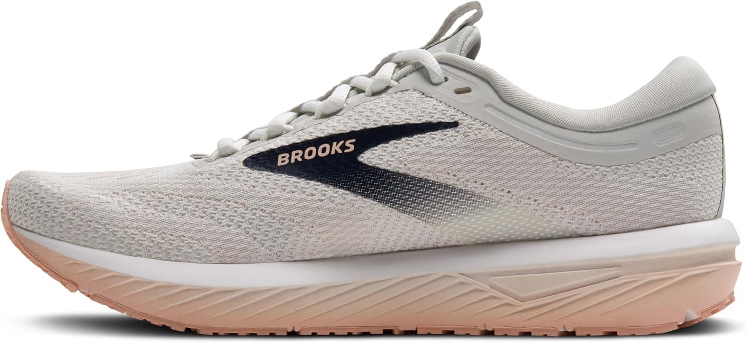 imageBrooks Womens Revel 7 Neutral Running ShoeOysterWhiteTropical Peach