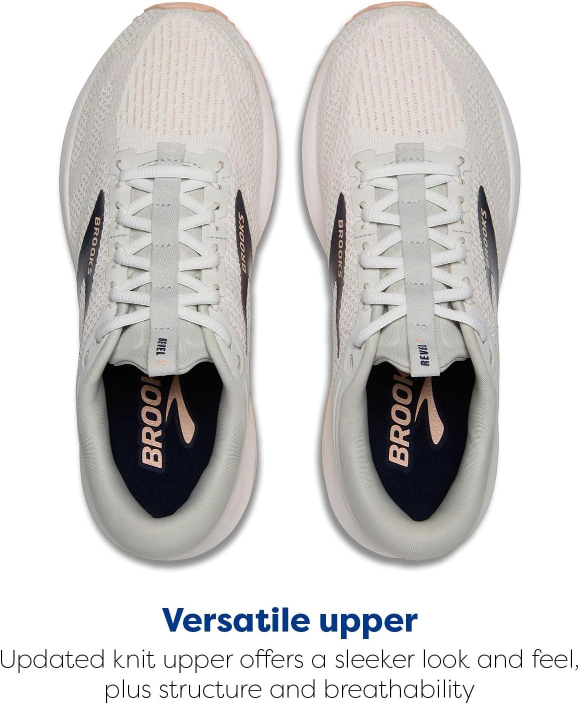 imageBrooks Womens Revel 7 Neutral Running ShoeOysterWhiteTropical Peach