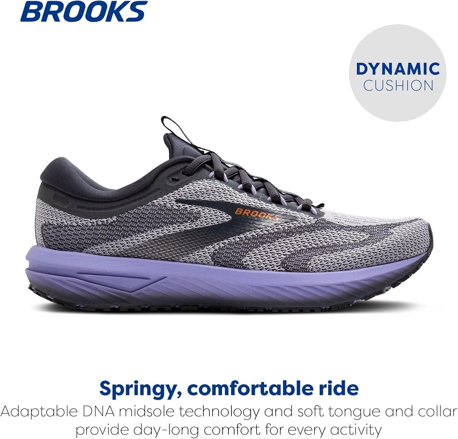 imageBrooks Womens Revel 7 Neutral Running ShoeSweet LavenderEbonyAlloy
