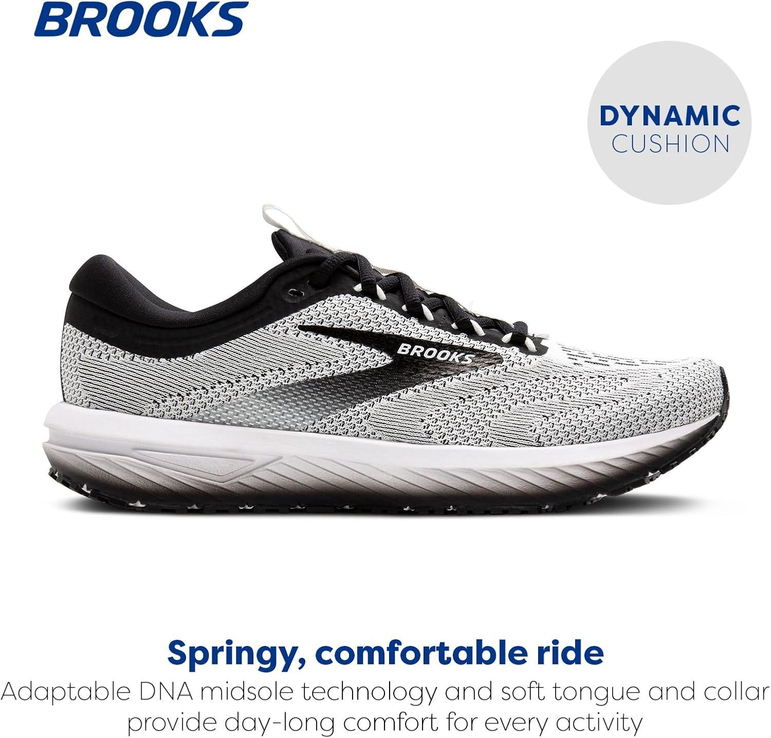 imageBrooks Womens Revel 7 Neutral Running ShoeWhiteBlack