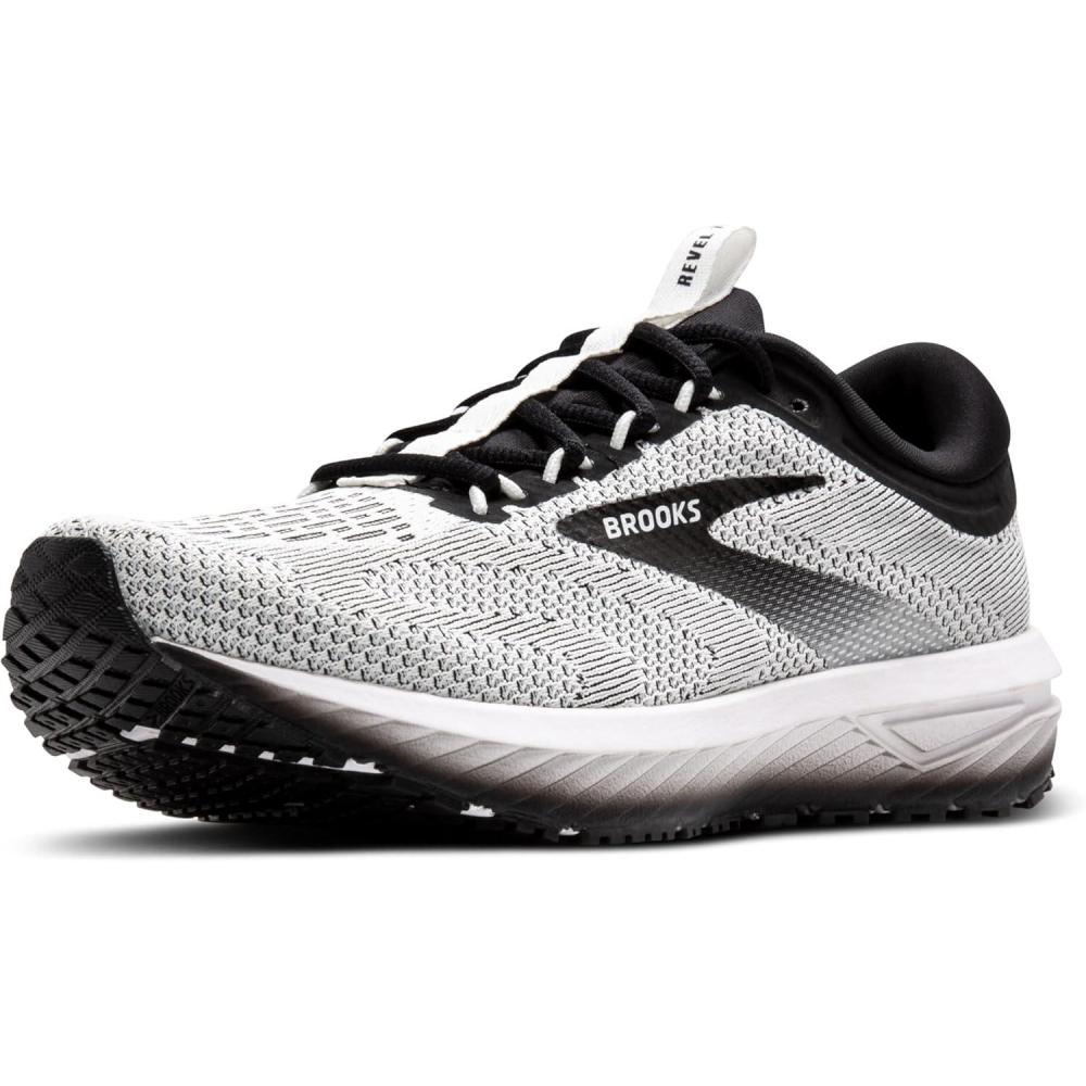 imageBrooks Mens Revel 7 Neutral Running ShoeWhiteBlack