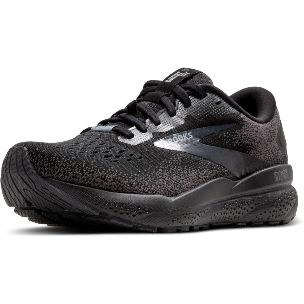 imageBrooks Womens Ghost 16 GTX Waterproof Neutral Running ShoeBlackBlackEbony
