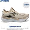 imageBrooks Womens Glycerin Stealthfit GTS 21 Supportive Running ShoeCoconutChateau GreyBlack
