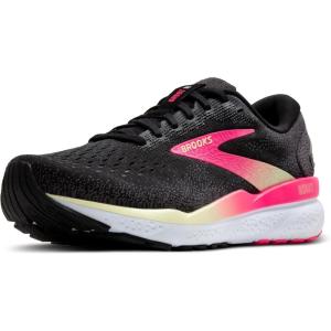 imageBrooks Womens Ghost 16 Neutral Running ShoeBlackPinkYellow
