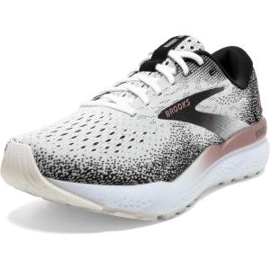 imageBrooks Womens Ghost 16 Neutral Running ShoeWhiteBlackRose Gold