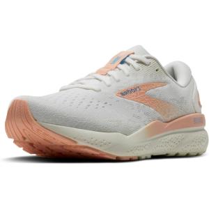 imageBrooks Womens Ghost 16 Neutral Running ShoeWhiteBluewashTropical Peach