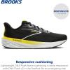 imageBrooks Mens Launch 12 Neutral Running ShoeBlackCyber YellowOyster