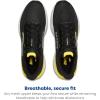 imageBrooks Mens Launch 12 Neutral Running ShoeBlackCyber YellowOyster