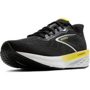 imageBrooks Mens Launch 12 Neutral Running ShoeBlackCyber YellowOyster