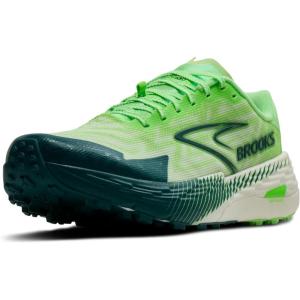 imageBrooks Mens Catamount 4 Speed Trail Running ShoeGreen Green Gecko Atlantic De