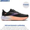 imageBrooks Womens Ghost 18 Neutral Running amp Walking ShoeBlackMulled GrapePeach