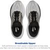 imageBrooks Mens Anthem 8 Neutral Running ShoeWhiteBlackTan