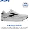 imageBrooks Mens Defyance Max Neutral Running amp Walking ShoeBright WhiteOysterBlack