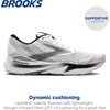 image:imageBrooks Mens Adrenaline GTS 24 Supportive Running Shoe  Road Running ShoesWhiteBlackPelican