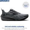 image:imageBrooks Mens Ghost Trail Running ShoeGrayGrayBlackened Pearl